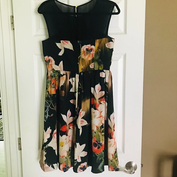 Ted Baker Cameela Opulent Bloom Full Skirt Dress  (TED) Size 3 US 8 - Picture 4 of 8